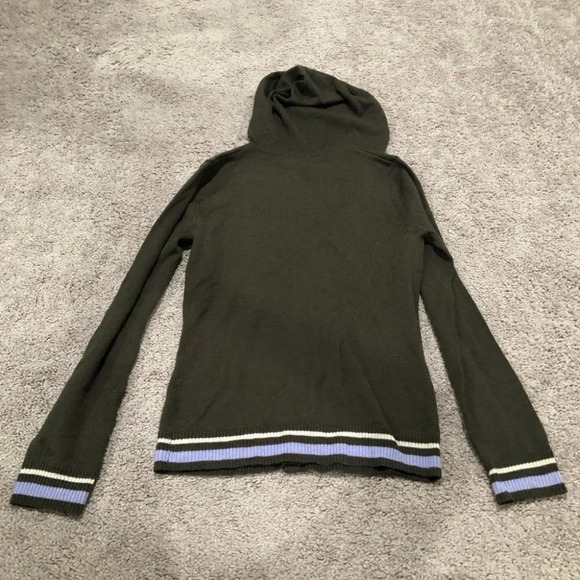 Patagonia Fitted Wool Brown Hooded Button Sweater Size Small - Picture 5 of 8